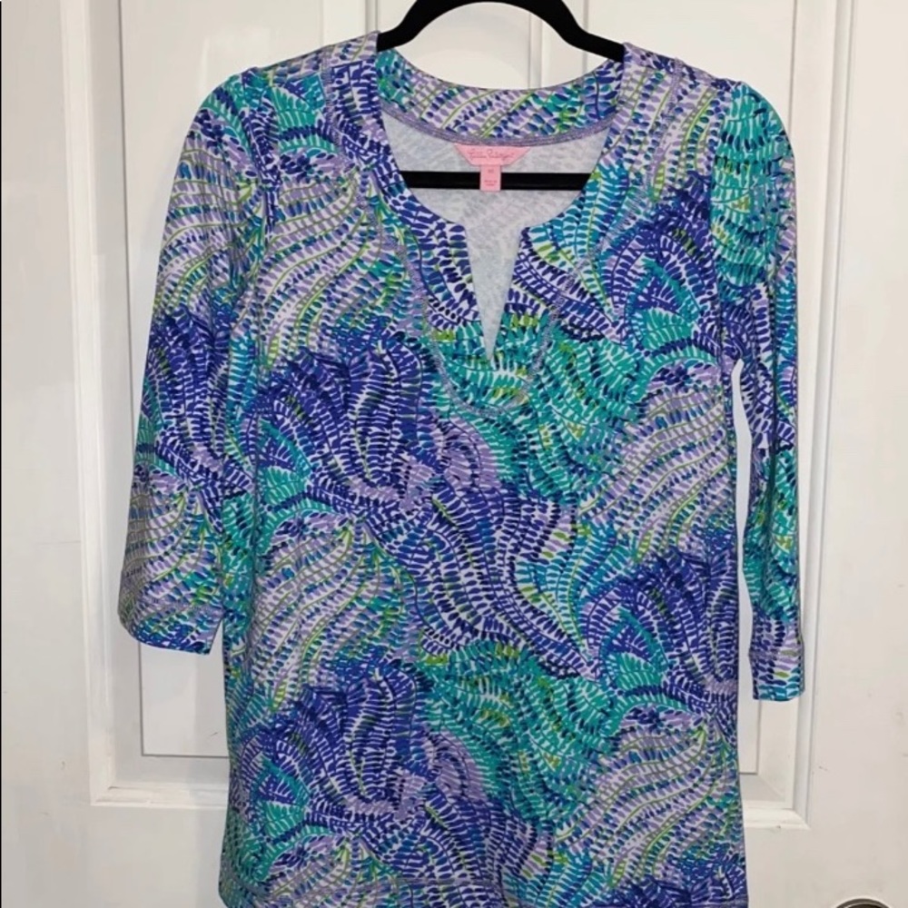 EUC Lilly Pulitzer 3/4 sleeve tunic top, size XS